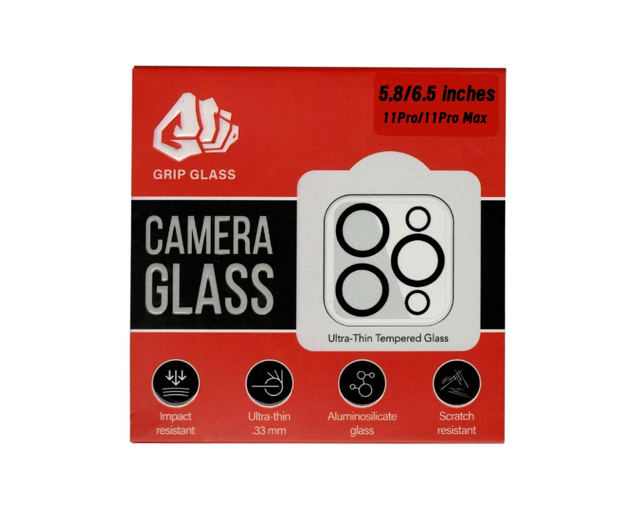 Grip Glass Tempered Glass Camera Lens Protector for Apple iPhone 11 Pro / 11 Pro Max