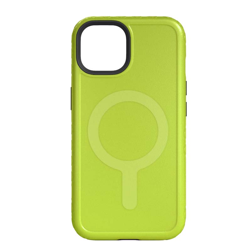 Cellhelmet Fortitude MagSafe Case for Apple iPhone 14 (Electric Lime)