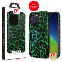 MYBAT Pro Fuse MagSafe Case for Apple iPhone 14 Pro Max (Green Leopard)