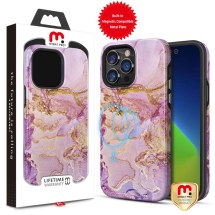 MYBAT Pro Fuse MagSafe Case for Apple iPhone 14 Pro Max (Purple Marble)