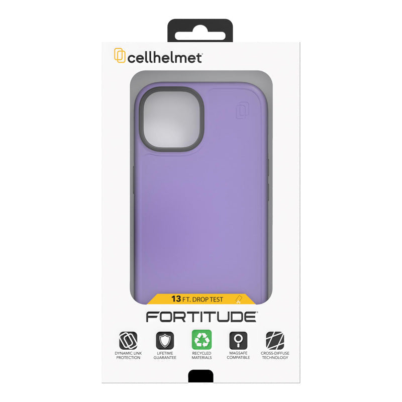 Cellhelmet Fortitude MagSafe Case for Apple iPhone 15 Plus (Midnight Lilac)