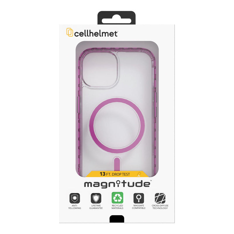 Cellhelmet Magnitude MagSafe Case for Apple iPhone 15 Pro (Vivid Magenta)