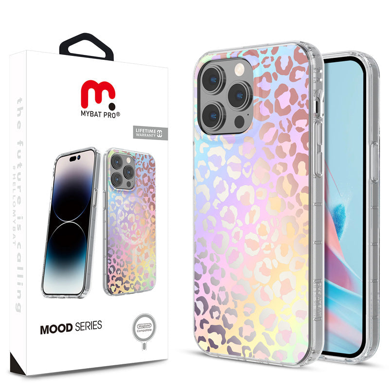 MYBAT Pro Mood MagSafe Case for Apple iPhone 15 Pro (Holographic Leopard)