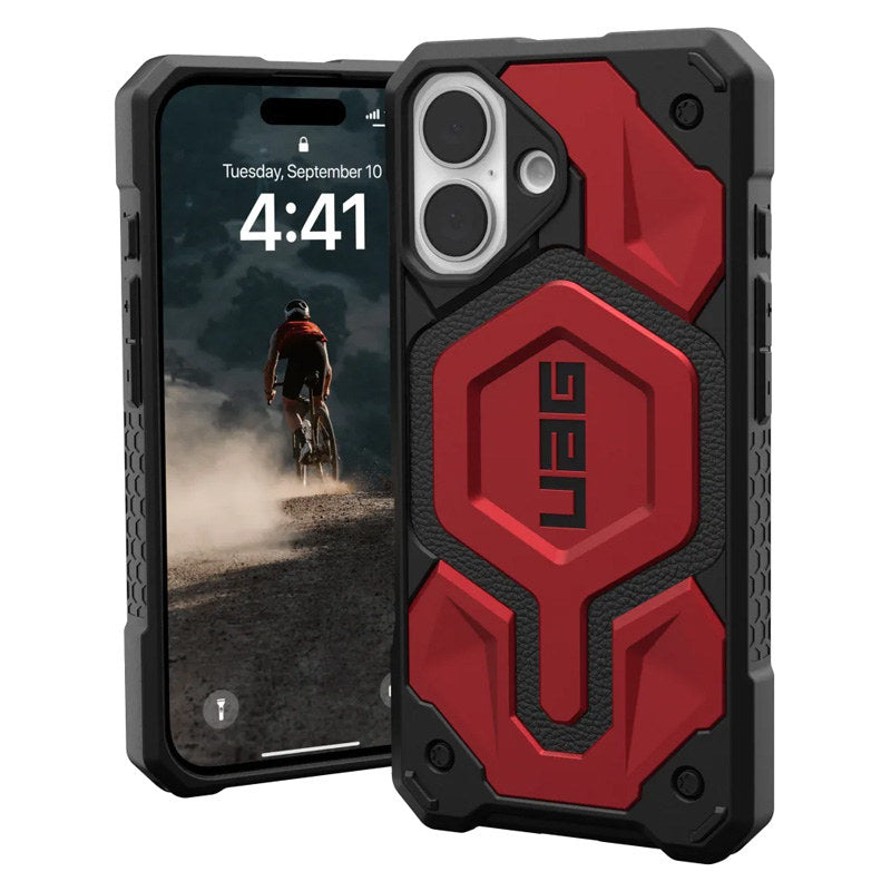 UAG Pro Monarch MagSafe Case for Apple iPhone 16 (Crimson)