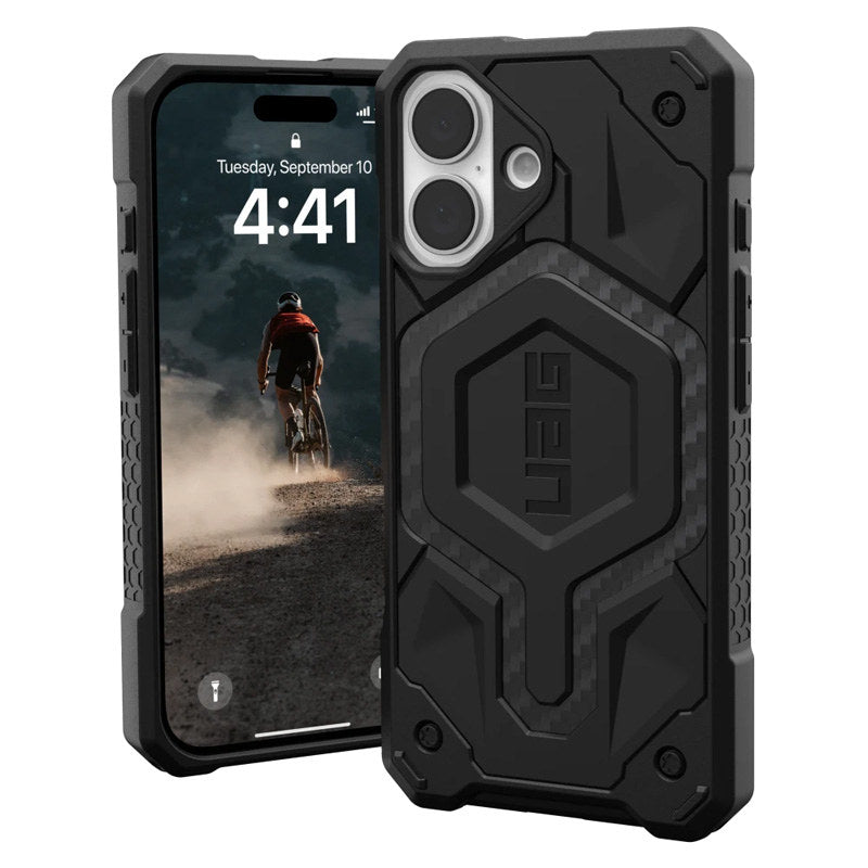 UAG Pro Monarch MagSafe Case for Apple iPhone 16 (Carbon Fiber)