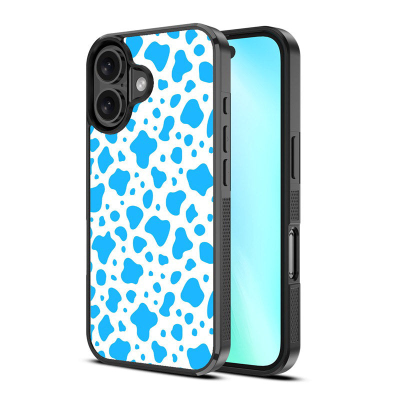 MYBAT Design Lab Case for Apple iPhone 16 (Blue Cow Print)