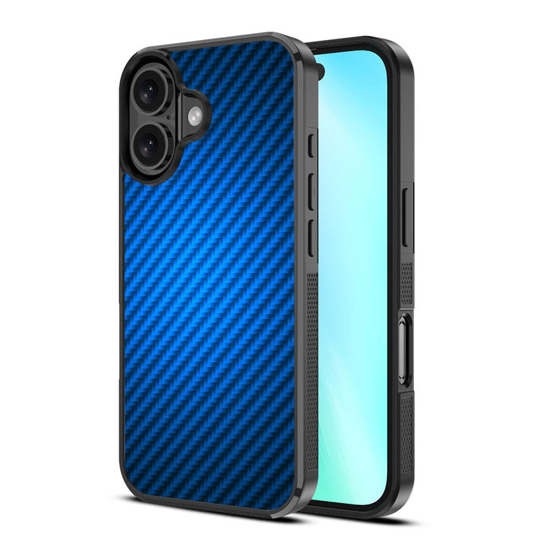 MYBAT Design Lab Case for Apple iPhone 16 Plus (Blue Carbon Fiber)