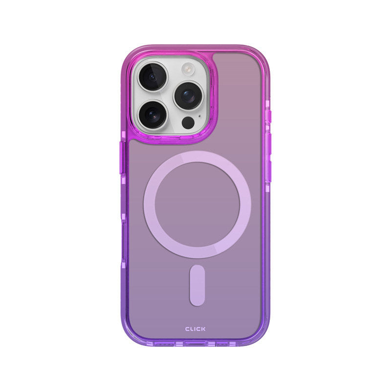 CLICK Clear Ombre MagSafe Case for Apple iPhone 13 (Pink Purple)