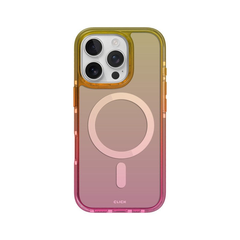 CLICK Clear Ombre MagSafe Case for Apple iPhone 13 (Yellow Pink)
