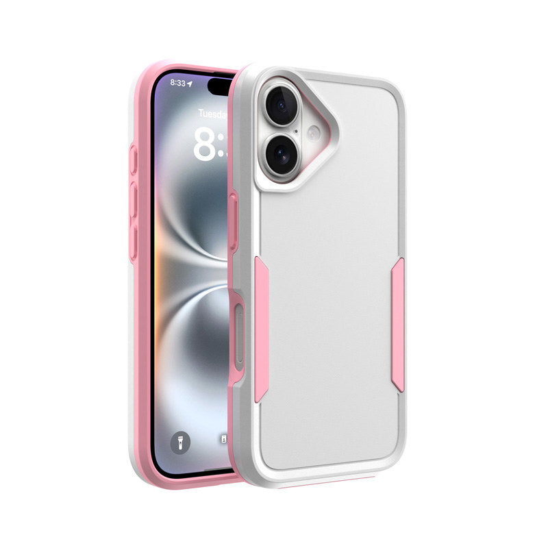 CLICK Impact MagSafe Case for Apple iPhone 16 (White & Pink)