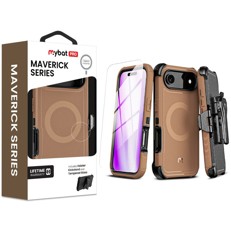 MYBAT Pro Maverick MagSafe Case for Apple iPhone 17 Air (Brown)
