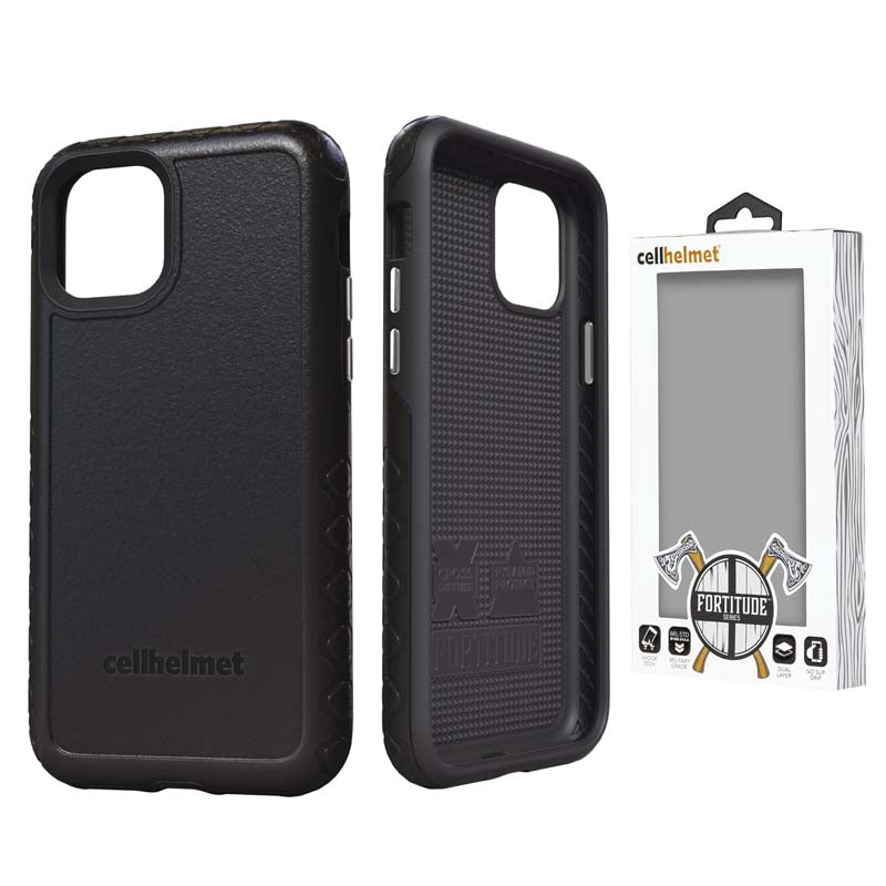 Cellhelmet Fortitude Case for Apple iPhone 11 (Onyx Black)