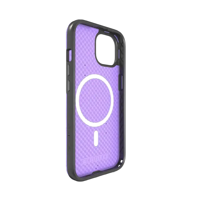 SHOCK-ABSORBENT MAGSAFE® CASE FOR APPLE IPHONE 15 | MIDNIGHT LILAC | FORTITUDE SERIES Cellhelmet