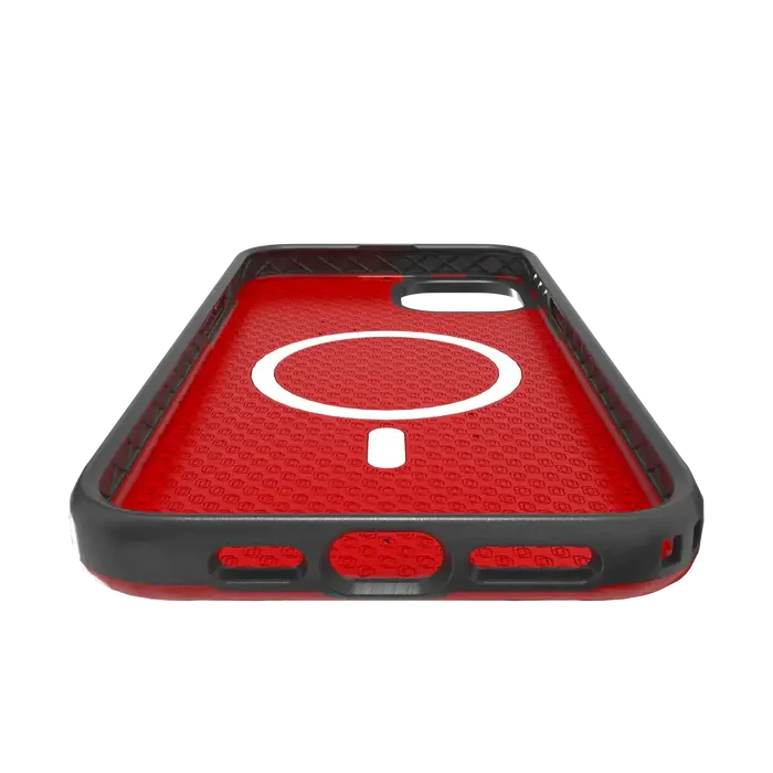 SHOCK-ABSORBENT MAGSAFE® CASE FOR APPLE IPHONE 15 PLUS | SCARLET RED | FORTITUDE SERIES Cellhelmet