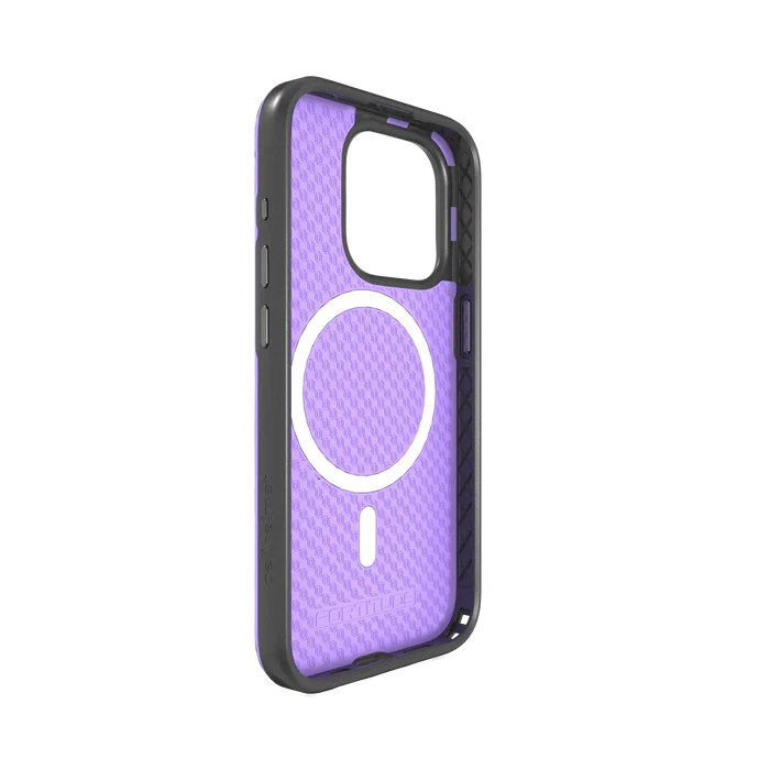 SHOCK-ABSORBENT MAGSAFE® CASE FOR APPLE IPHONE 15 PRO | MIDNIGHT LILAC | FORTITUDE SERIES
