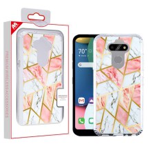 MYBAT Electroplated Hybrid Case for LG Aristo 5 & K8x (Pink Marble) (Closeout)