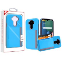 MYBAT Pocket Hybrid Case with Card Slot for LG Aristo 5 & K8x (Blue & Gray) (Closeout)