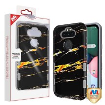 MYBAT TUFF Subs Case for LG Aristo 5 & K8x (Black Gold Flower Marble) (Closeout)