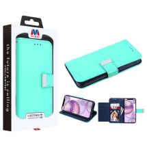 MYBAT Xtra Wallet Case for Apple iPhone 12 Pro Max (Teal Green & Blue) (Closeout)