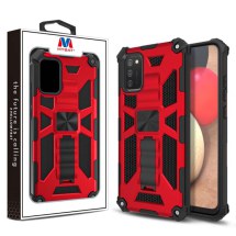 MYBAT Sturdy Hybrid Case for Samsung Galaxy A02s (Red & Black) (Closeout)