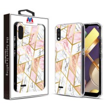 MYBAT Electroplated Hybrid Case for LG K22 (Pink Marble) (Closeout)