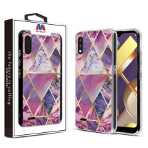 MYBAT Electroplated Hybrid Case for LG K22 (Purple Marble) (Closeout)