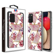 MYBAT Electroplated Hybrid Case for Samsung Galaxy A02s (Rose Marble) (Closeout)