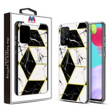 MYBAT Electroplated Hybrid Case for Samsung Galaxy A52 & A52 5G (Black Marble) (Closeout)