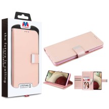 MYBAT Xtra Wallet Case for Samsung Galaxy A12 (Rose Gold) (Closeout)