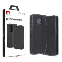 MYBAT Pro Executive Wallet Case for Motorola Moto G Power (2021) (Black) (Closeout)