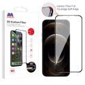 MYBAT 3D Carbon Fiber Full Coverage Tempered Glass Screen Protector for Apple iPhone 12 Pro Max (Black Border) (Closeout)