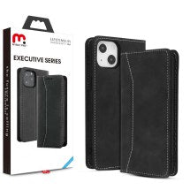 MYBAT Pro Executive Wallet Case for Apple iPhone 13 (Black)