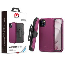 MYBAT Pro Maverick Case for Apple iPhone 13 (Plum & Black) (Closeout)