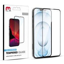 MYBAT Pro Full Coverage Tempered Glass Screen Protector for Apple iPhone 13 Pro Max (Black Border)