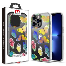 MYBAT Pro Mood Case for Apple iPhone 13 Pro Max (Neon Butterflies) (Closeout)