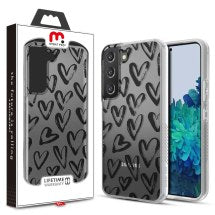 MYBAT Pro Mood Case for Samsung Galaxy S22 (Black Hearts) (Closeout)