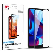 MYBAT Pro Full Coverage Tempered Glass Screen Protector for Motorola Moto G Pure (Black Border)