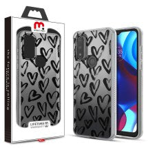 MYBAT Pro Mood Case for Motorola Moto G Pure (Black Hearts)