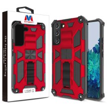 MYBAT Sturdy Hybrid Case for Samsung Galaxy S22 (Red & Black) (Closeout)