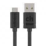 Cellhelmet 6ft Round Micro USB Cable (Black)