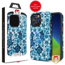 MYBAT Pro Fuse MagSafe Case for Apple iPhone 14 Pro Max (Blue Hibiscus)