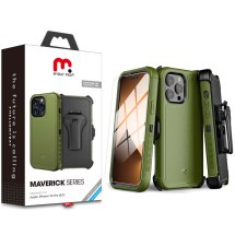 MYBAT Pro Maverick Case for Apple iPhone 14 Pro (Army Green & Black)