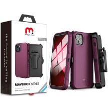 MYBAT Pro Maverick Case for Apple iPhone 14 Plus (Plum & Black)