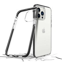 Prodigee Safetee Steel Case for Apple iPhone 14 Pro Max (Clear & Black)