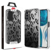 MYBAT Pro Mood Case for Motorola Moto G 5G (2022) (Black Hearts)