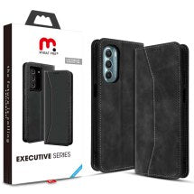 MYBAT Pro Executive Wallet Case for Motorola Moto G Stylus 5G (2022) (Black) (Closeout)