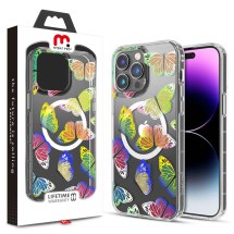 MYBAT Pro Mood MagSafe Case for Apple iPhone 14 Pro Max (Neon Butterflies) (Closeout)