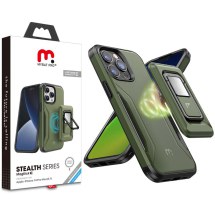 MYBAT Pro Stealth MagKick Case for Apple iPhone 14 Pro Max (Army Green & Black) (Closeout)