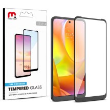 MYBAT Full Coverage Tempered Glass Screen Protector for Motorola Moto G Play (2023) (Black Border)