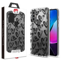 MYBAT Pro Mood Case for Motorola Moto G Play (2023) (Black Hearts)